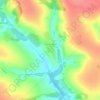 Топографическая карта Алябьева, высота, рельеф