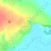 Топографическая карта Кожар-Яндоба, высота, рельеф