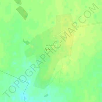 Топографическая карта Лубянки, высота, рельеф