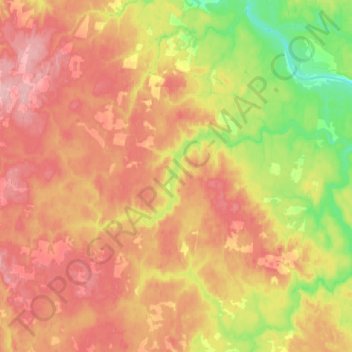 Топографическая карта Квазенга, высота, рельеф