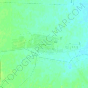 Топографическая карта Синицыно, высота, рельеф
