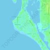 Топографическая карта Siesta Key, высота, рельеф