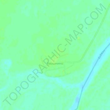 Топографическая карта Квашнино, высота, рельеф