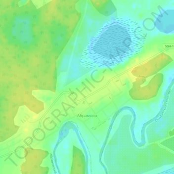 Топографическая карта Абрамово, высота, рельеф