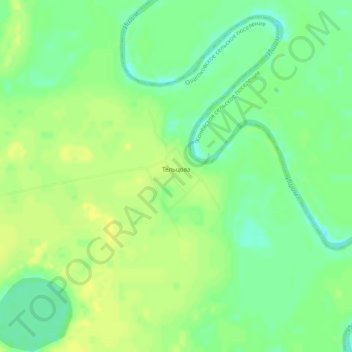 Топографическая карта Тельцова, высота, рельеф
