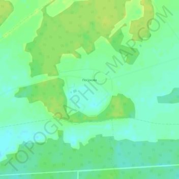 Топографическая карта Посохова, высота, рельеф