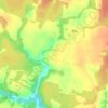 Топографическая карта Дашино, высота, рельеф