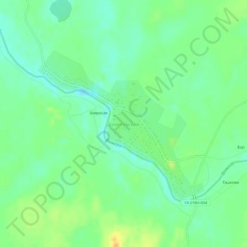 Топографическая карта Бекетовская, высота, рельеф