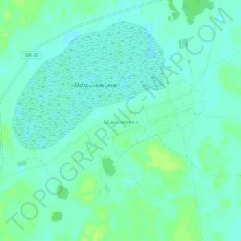 Топографическая карта Максимовка, высота, рельеф