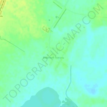 Топографическая карта Верхний Тюкунь, высота, рельеф