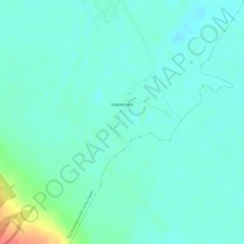 Топографическая карта Карюгино, высота, рельеф