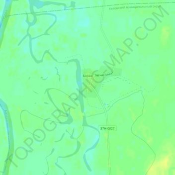 Топографическая карта Борки, высота, рельеф