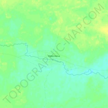 Топографическая карта Неволина, высота, рельеф
