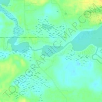 Топографическая карта Olcott Lake, высота, рельеф