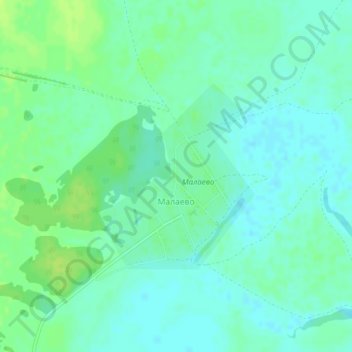 Топографическая карта Малаево, высота, рельеф