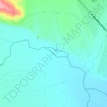Топографическая карта Сусамыр, высота, рельеф