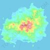 Топографическая карта остров Бавеан, высота, рельеф