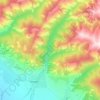 Топографическая карта Чендек, высота, рельеф
