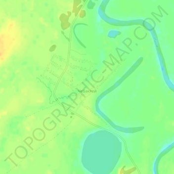 Топографическая карта Чебаклей, высота, рельеф