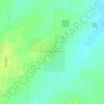 Топографическая карта Краснознаменка, высота, рельеф