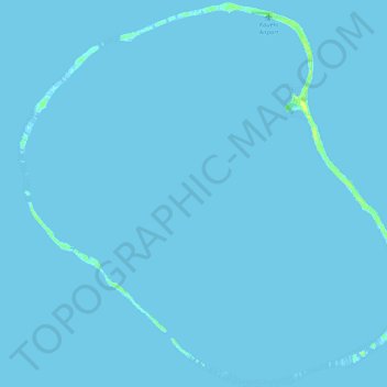 Топографическая карта Kauehi, высота, рельеф