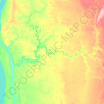 Топографическая карта Бакланиха, высота, рельеф