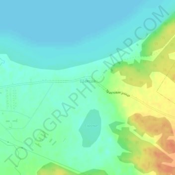 Топографическая карта Шакша, высота, рельеф