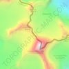 Топографическая карта Главный Кавказский хребет, высота, рельеф