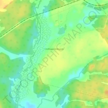 Топографическая карта Слобода-Селецкая, высота, рельеф