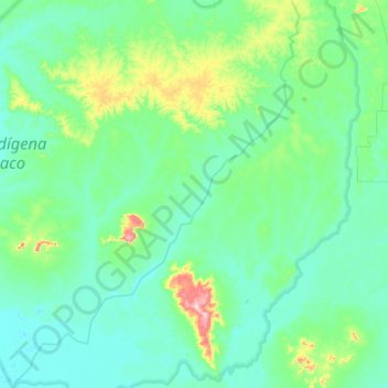 Топографическая карта Rio Massaco, высота, рельеф