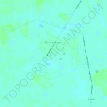 Топографическая карта Николайполь, высота, рельеф