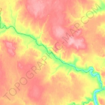 Топографическая карта Печорская Пижма, высота, рельеф