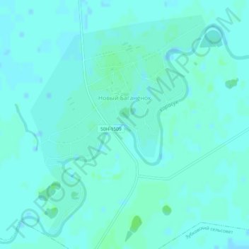 Топографическая карта Новый Баганёнок, высота, рельеф