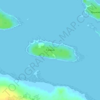 Топографическая карта Еловый, высота, рельеф