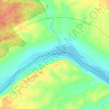 Топографическая карта Chambal River, высота, рельеф