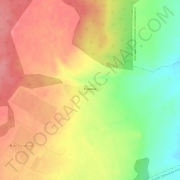 Топографическая карта Еновка, высота, рельеф