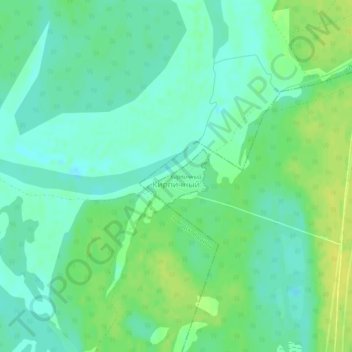 Топографическая карта Кирпичный, высота, рельеф