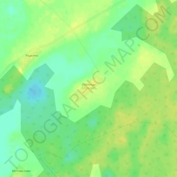 Топографическая карта Сосницы, высота, рельеф