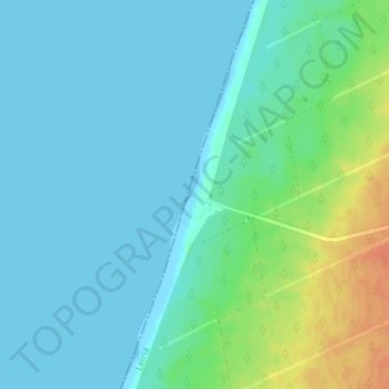 Топографическая карта Praia do Osso da Baleia, высота, рельеф