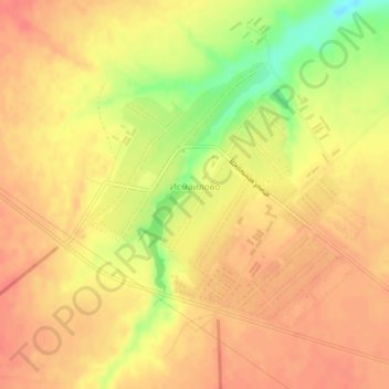 Топографическая карта Исмаилово, высота, рельеф