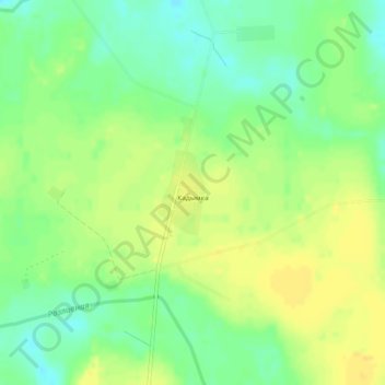 Топографическая карта Кадымка, высота, рельеф