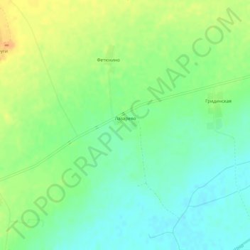 Топографическая карта Лазарево, высота, рельеф