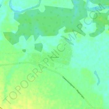 Топографическая карта Шишма, высота, рельеф