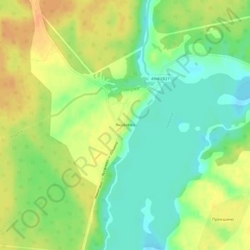 Топографическая карта Яковлево, высота, рельеф