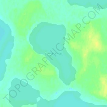 Топографическая карта Устуруктах, высота, рельеф