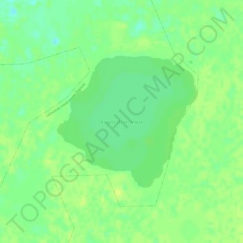 Топографическая карта озеро Источное, высота, рельеф