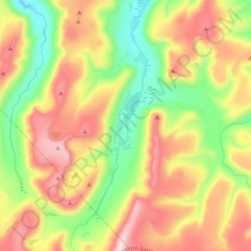 Топографическая карта Балбанью, высота, рельеф