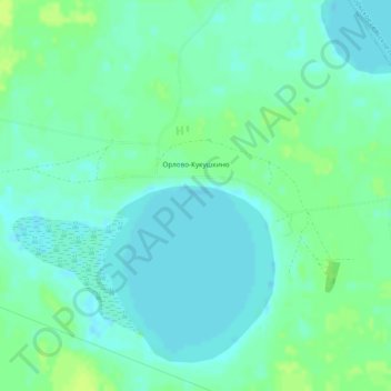 Топографическая карта Орлово-Кукушкино, высота, рельеф