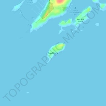 Топографическая карта Popof Island, высота, рельеф