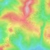 Топографическая карта Красная Воля, высота, рельеф